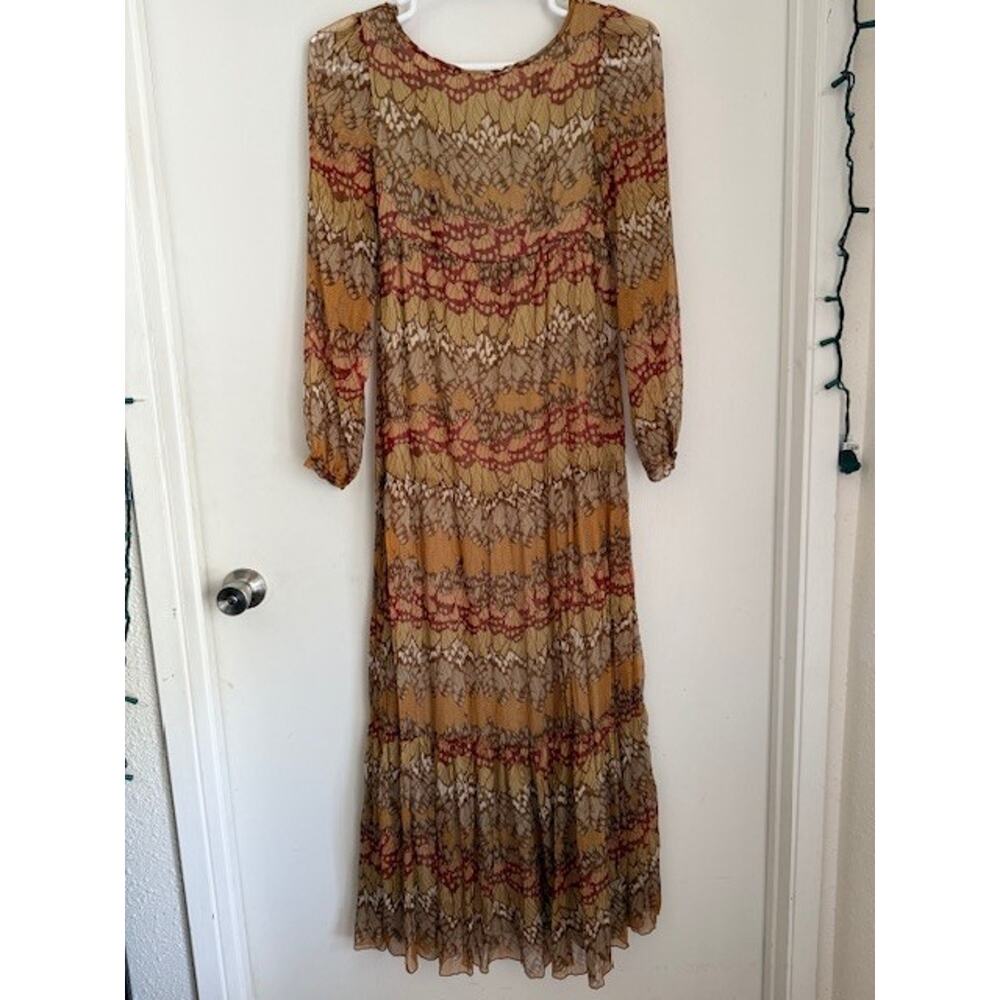 Willow & Clay Women's BOHO Lined Long Sleeve Maxi Dress - Size Small - Picture 4 of 16